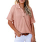 🩷Zomeruitverkoop - 50% korting🌈Nieuw product- Vrouwen Kapsel Losse Korte Mouw Top🩷
