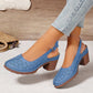 Damesmode Holle Uit Chunky Hoge Hak Sandalen