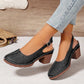 Damesmode Holle Uit Chunky Hoge Hak Sandalen