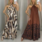 Maxi-jurk met halternek en print voor dames