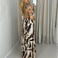 Maxi-jurk met halternek en print voor dames