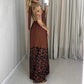 Maxi-jurk met halternek en print voor dames
