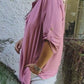 Dames Casual Knoop Front Los Fit Overhemd