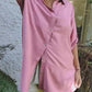 Dames Casual Knoop Front Los Fit Overhemd