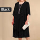 🔥49% korting👗Midikleid im Lagen-Look in großen Größen