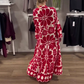 Dames Bloemenprint Losse Pasvorm Enkellange Jurk