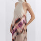 Vrouwen Tie-Dye Halter Maxi Jurk