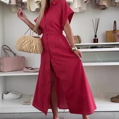 Casual Maxi Dress in effen kleur voor dames