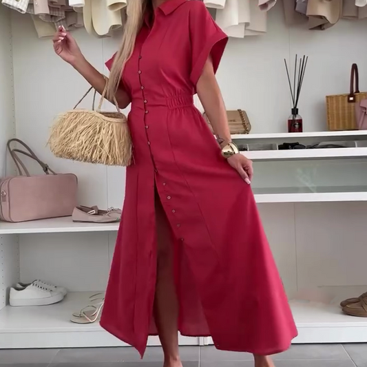 Casual Maxi Dress in effen kleur voor dames