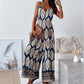 Modieuze Jumpsuit voor Dames met Patronen en Open Rug, inclusief Kwastjesriem