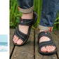 Ademende Zomersandalen voor Heren met Verstelbare Band