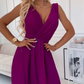 🔥 Tijdelijke aanbieding – tot 49% KORTING!🔥 V-hals mouwloze chiffon jurk
