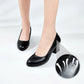 Dames gesloten teen instap pumps met middenhakken