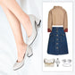 Dames gesloten teen instap pumps met middenhakken