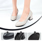 Dames gesloten teen instap pumps met middenhakken