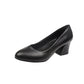 Dames gesloten teen instap pumps met middenhakken