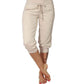3/4 High-Waist Slim Fit Joggingbroek met Trekkoordzak
