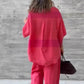🌸Summer Hot Sale 49%OFF🌸Women's Loose Fit Top & Pants 2-Piece Set