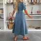 👗 Jeans overhemdjurk met knoopsluiting voor dames 💙