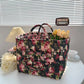 🌸 Draagbare Opvouwbare Opbergmand met Bloemenprint – Stoffen Mand