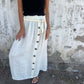 🎀 Effen Kleur Rok | Knoopdetails & Strikceintuur – Tijdloze Garderobe