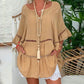 Vrouwen Openwork Jurkt - Verfijnde V-hals casual model