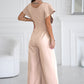 👗 Dames V-hals jumpsuit met wijde pijpen | Eendelig chic en comfortabel