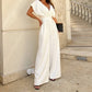 👗 Dames V-hals jumpsuit met wijde pijpen | Eendelig chic en comfortabel