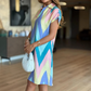Charmante Dames Jurk met Losse Pasvorm en Print