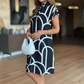 Charmante Dames Jurk met Losse Pasvorm en Print