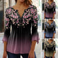 🌸  💖Elegante V-hals top met bloemenmotief voor dames