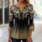🌸  💖Elegante V-hals top met bloemenmotief voor dames