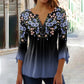 🌸  💖Elegante V-hals top met bloemenmotief voor dames