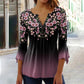 🌸  💖Elegante V-hals top met bloemenmotief voor dames
