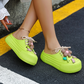 Dames Ademend Slippers met Bloemdecoratie