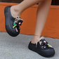 Dames Ademend Slippers met Bloemdecoratie