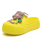 Dames Ademend Slippers met Bloemdecoratie