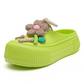 Dames Ademend Slippers met Bloemdecoratie