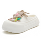 Dames Ademend Slippers met Bloemdecoratie