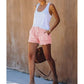 🍃Denim shorts met hoge taille en trekkoord