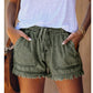 🍃Denim shorts met hoge taille en trekkoord