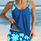 🌞Tot 50 % korting!🌊2-delige badmodeset met print tankini en shorts voor dames