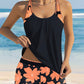 🌞Tot 50 % korting!🌊2-delige badmodeset met print tankini en shorts voor dames