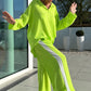 Kleurblokkerende casual top en broek set