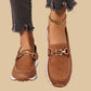 Elegante loafer voor vrouwen in universitaire kleuren met een dikke zool