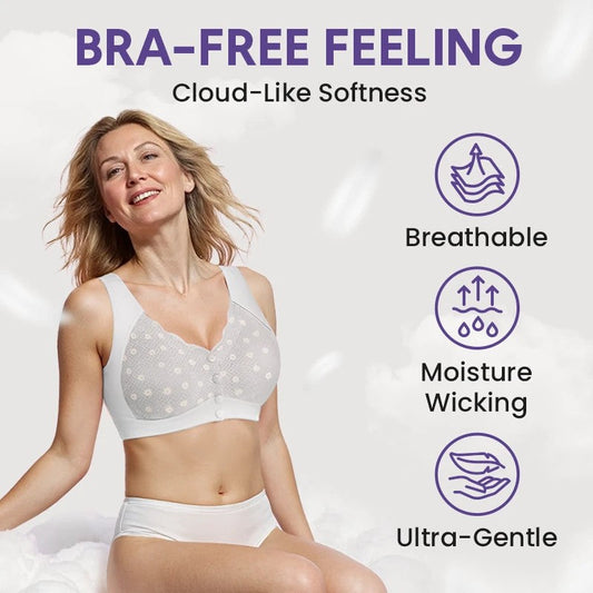 Comfortabele front -Covered en Hoop -Free BH voor vrouwen