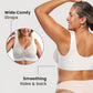 Comfortabele front -Covered en Hoop -Free BH voor vrouwen