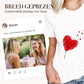 Stijlvolle top met korte mouwen en print voor dames