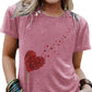 Stijlvolle top met korte mouwen en print voor dames