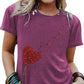 Stijlvolle top met korte mouwen en print voor dames